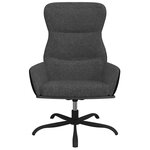 vidaXL Chaise de relaxation Gris foncé Tissu
