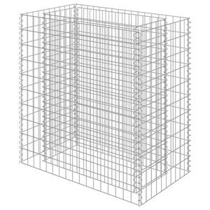 vidaXL Lit surélevé à gabion Acier galvanisé 90x50x100 cm