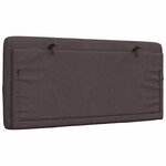 vidaXL Coussin de tête de lit marron foncé 100 cm tissu