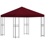 vidaXL Pavillon 3 x 3 m Bordeaux Polyester et Acier 190 gsm