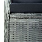 vidaXL Ensemble à manger de jardin 5Pièces Gris clair Résine tressée