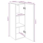 vidaXL Meubles TV 4 Pièces Chêne fumé 30 5x30x90 cm Bois d'ingénierie