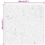 vidaXL Tapis shaggy PAMPLONA poils longs moderne noir 160x160 cm