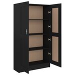 vidaXL Bibliothèque Noir 82 5x30 5x150 cm Bois d’ingénierie