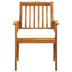 vidaXL Ensemble à manger de jardin 9 Pièces avec coussins Acacia solide