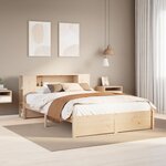 vidaXL Lit bibliothèque sans matelas 140x200 cm bois massif de pin