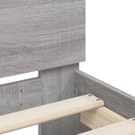 vidaXL Cadre de lit avec LED sans matelas sonoma gris 120x190 cm