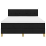vidaXL Lit avec sommier avec matelas & LED Noir 140x200 cm Tissu