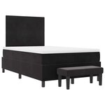 vidaXL Lit à ressorts avec matelas Noir 120 x 190 cm Velours