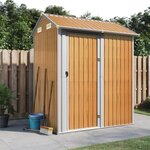 vidaXL Abri de jardin marron clair 192x152 5x237 cm acier galvanisé