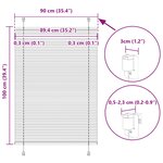 vidaXL Store plissé gris clair 90x100 cm largeur du tissu 89 4 cm