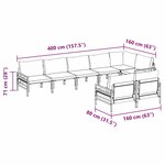 vidaXL Ensemble de canapé de jardin 8 Pièces Anthracite Acier