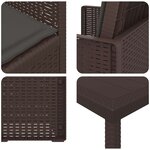 vidaXL Ensemble de salle à manger pour jardin avec coussin 5 Pièces PP