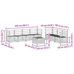 vidaXL Ensembles de canapés 8 pc Naturel Bois d'Acacia Massif