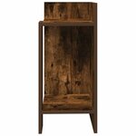 vidaXL Tables d'appoint 2 Pièces avec étagère chêne fumé 25 5x27x60 cm