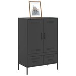 vidaXL Buffet haut noir 68x39x101 5 cm acier