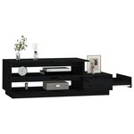 vidaXL Table basse Noir 120x50x40 5 cm Bois massif de pin