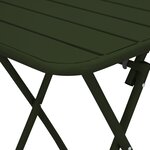 Table de jardin pliante vidaXL Vert foncé 55x55x73 cm Acier