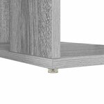 vidaXL Bureau avec Rangement Gris Sonoma 130 x 50 5 x 75 cm