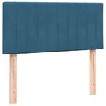 vidaXL Sommier à lattes de lit et matelas bleu foncé 80x210 cm velours