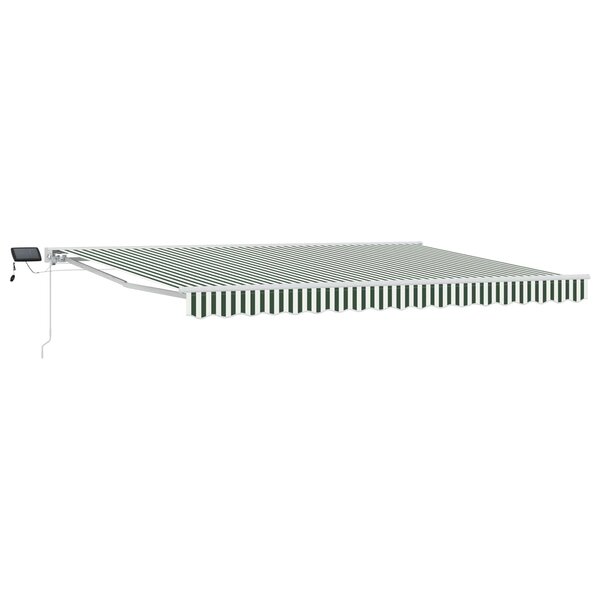 vidaXL Cadre de store manuel avec LEDs Vert et blanc 5 × 3 5 m
