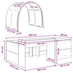 vidaXL Cadre de lit avec tunnel 3 Pièces Blanc Bois d'ingénierie