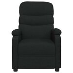 vidaXL Fauteuil inclinable Noir Tissu
