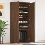 vidaXL Cabinet à chaussures Chêne brun 80x39x180 cm Bois reconstitué