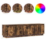 vidaXL Meuble TV Chêne fumé 180 x 38 x 49 cm Bois d'ingénierie