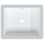 vidaXL Évier de salle de bain blanc rectangulaire céramique