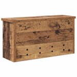 vidaXL Porte-manteau mural avec étagère Bois ancien 50 x 16 x 26 cm