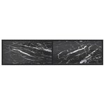 vidaXL Meuble TV Marbre noir 160x40x40 5 cm Verre trempé