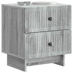 vidaXL Cabinet de chevet 2 pc Sonoma gris 43 x 34 5 x 47 5 cm