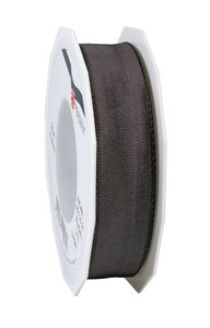 Ruban de soie acetat laitonné lyon 25-m-rouleau 25 mm gris ardoise