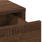 Ensemble coiffeuse 3 pièces avec LED en chêne noir en bois d'ingénierie
