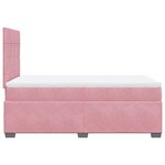 vidaXL Sommier à lattes de lit avec matelas Rose 120x200 cm Velours