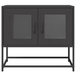 vidaXL Meuble TV noir 68x39x60 5 cm acier laminé à froid