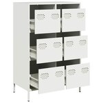 vidaXL Buffet haut blanc 68x39x101 5 cm acier