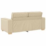 vidaXL Canapé 2 places Crème 140 cm Tissu