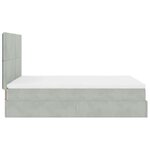 vidaXL Cadre de lit ottoman avec matelas gris clair 140x200 cm velours