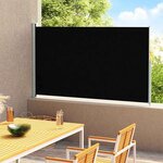 vidaXL Auvent latéral rétractable de patio 220x300 cm Noir