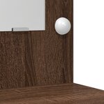 Coiffeuse 3 pièces avec LED en chêne noir