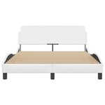 vidaXL Cadre de lit avec tête de lit Blanc 140x190 cm Similicuir