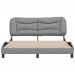 vidaXL Cadre de lit sans matelas gris clair 160x200 cm tissu