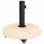 vidaXL Pied de parasol Jaune et Noir 45 x 45 x 40 cm Béton et Métal