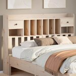 vidaXL Tête de lit avec rangement 150 cm bois massif de pin