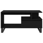 Table basse vidaXL en chêne noir 90x49x45 cm en bois d'ingénierie