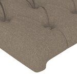 vidaXL Tête de lit à LED Taupe 83x16x118/128 cm Tissu