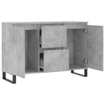 vidaXL Buffet gris béton 101 5x35x70 cm bois d'ingénierie