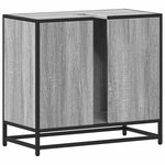 vidaXL Armoire de lavabo de salle de bain sonoma gris 65x33x60 cm